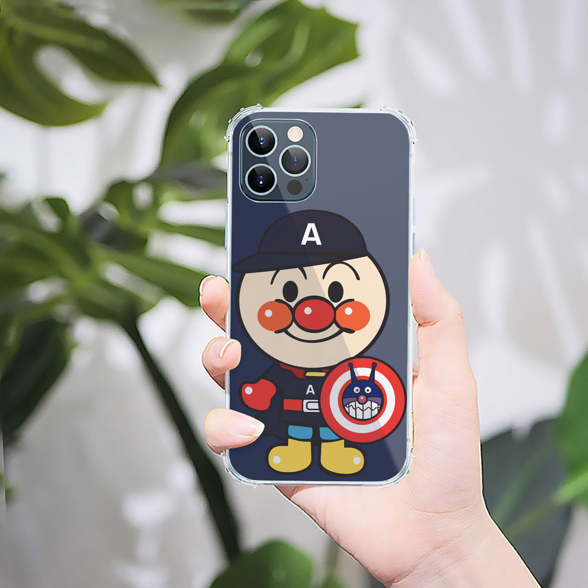 （画像用） アンパンマン Anpanman 【iPhone 12シリーズ対応】透明スマホケース（クリアソフトケース）